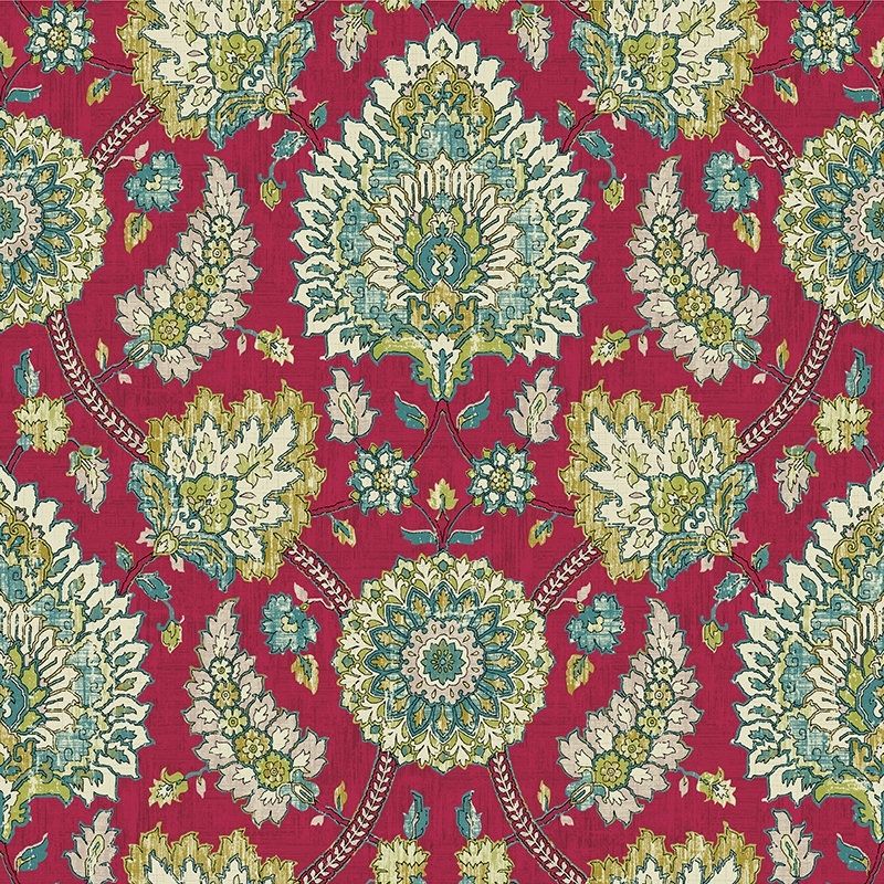 Burgundy Paisley Wallpaper