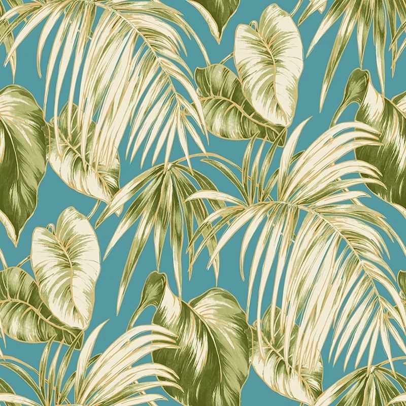 Aqua Palm Breeze Wallpaper