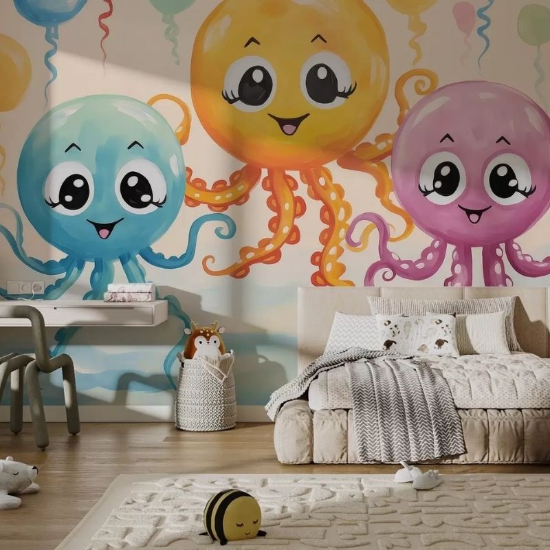 Funny Painted Octopuses
