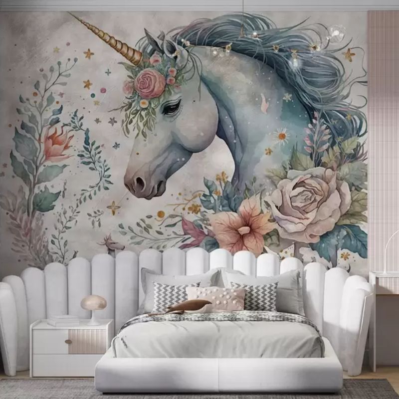Unicorn In Flowers