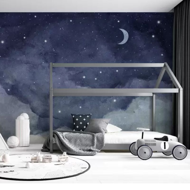 Watercolor Painting of Night Sky