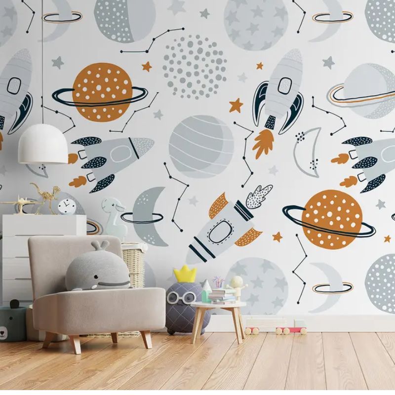 Space With Planets, Stars, Constellations