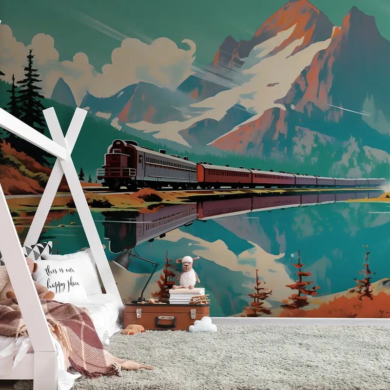 Mountain Landscape And Train