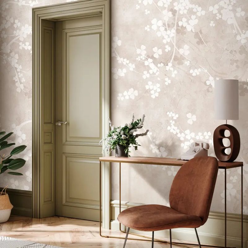 White Fragile Twigs And Flowers