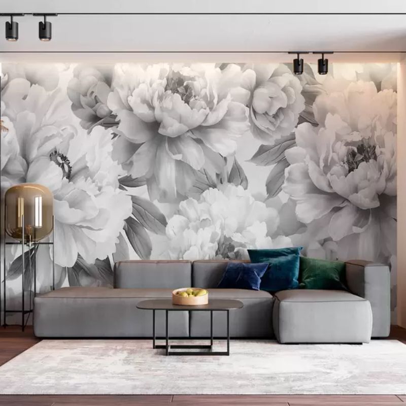 Black And White Peonies