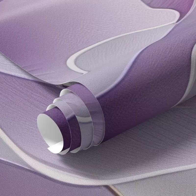 Purple Embossed Magnolia Flowers - Image 2