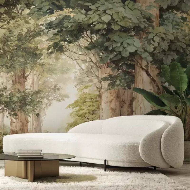 Forest Path Among Majestic Trees