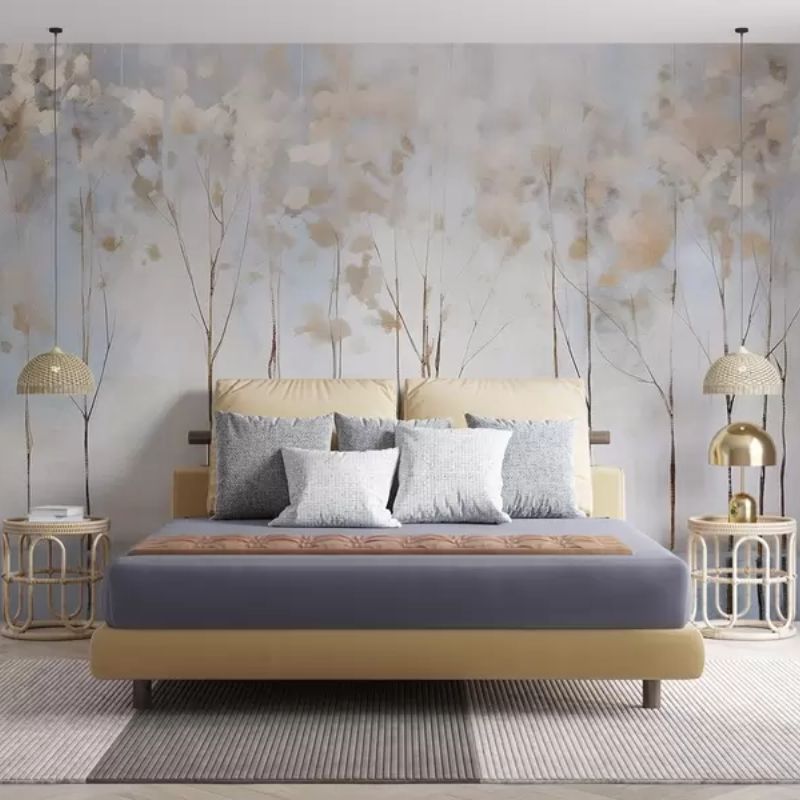 Bare Trees In Abstract Pastel Blurred