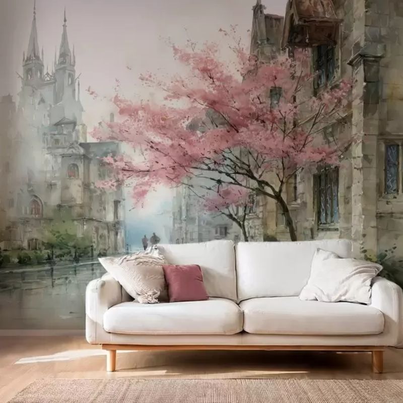 Watercolour-Style Cityscape