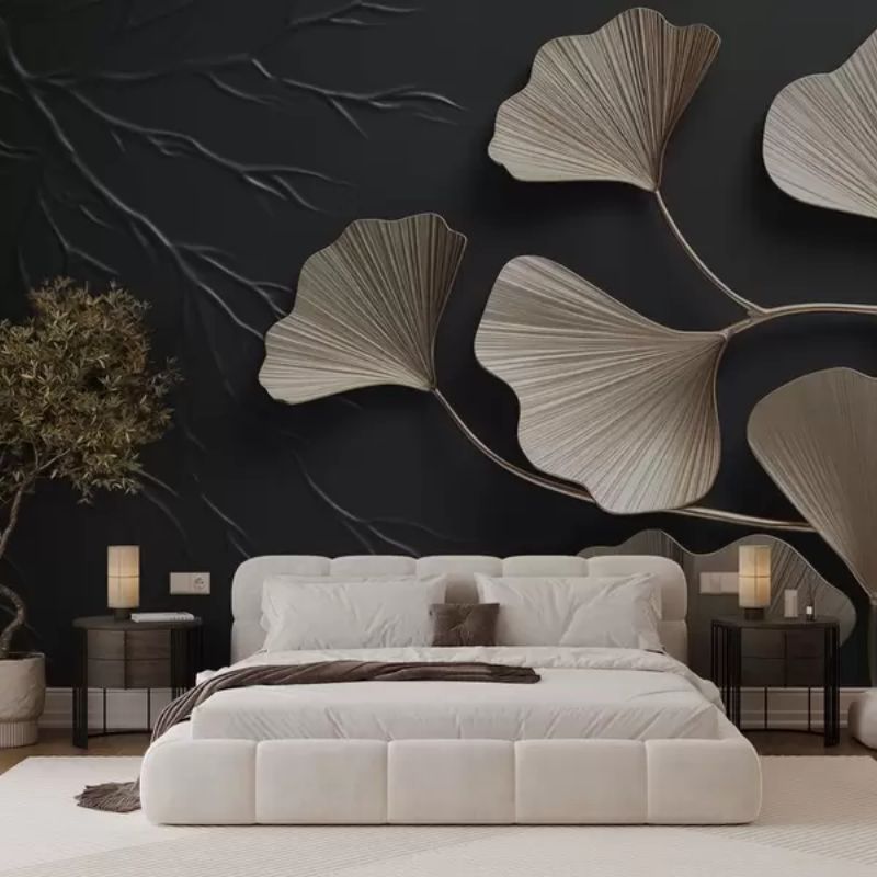 Volumetric Foliage On A Dark Wall