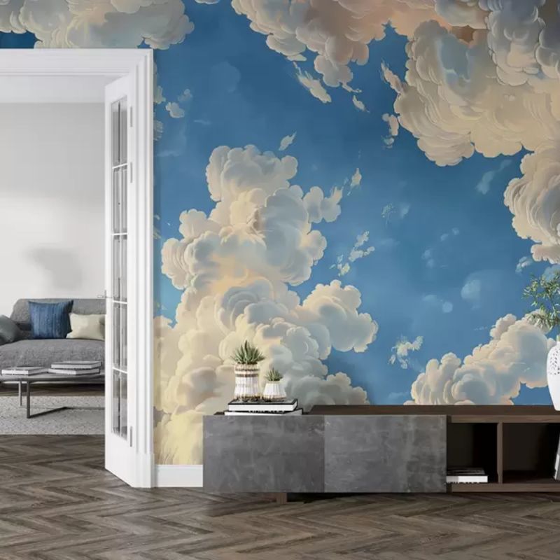 Billowing Clouds In Warm Tones