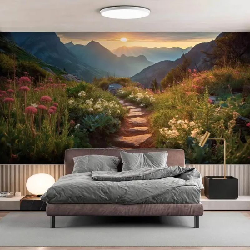 Mountain Landscape Flower Road