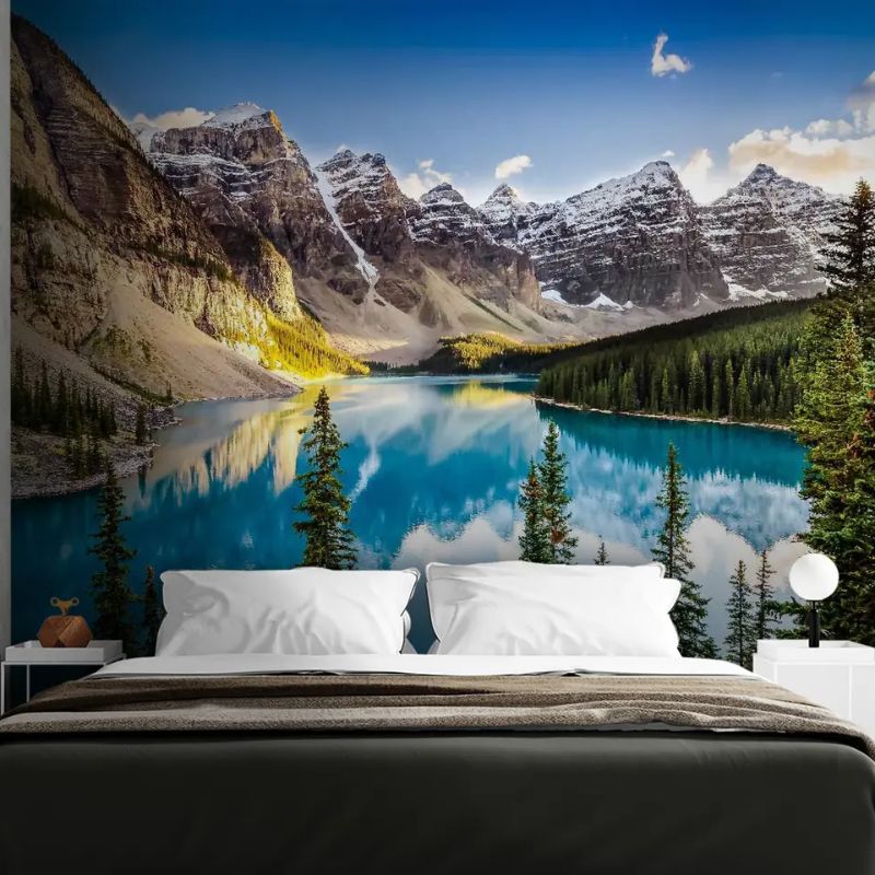 Mirror Lake At The Foot Of The Mountain