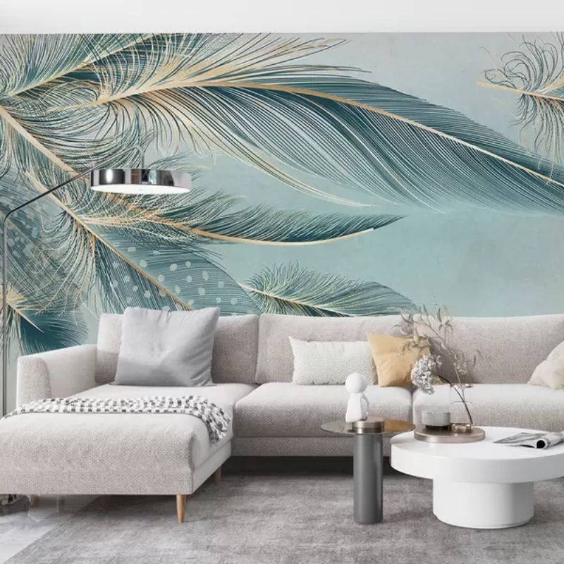 Delicate Feathers In Shades Of Blue