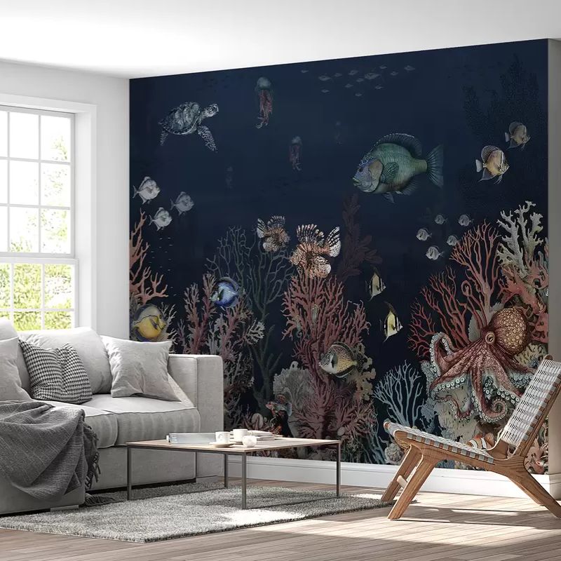 Coral Reefs And Fish In The Depths Of The Bay