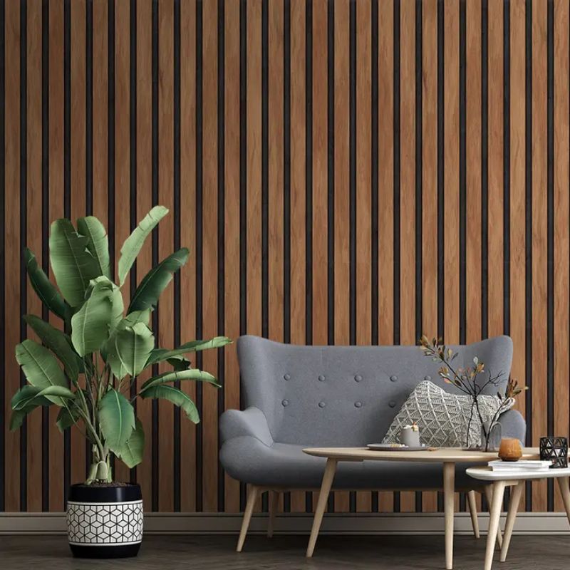 Wooden Slats On A Black Background