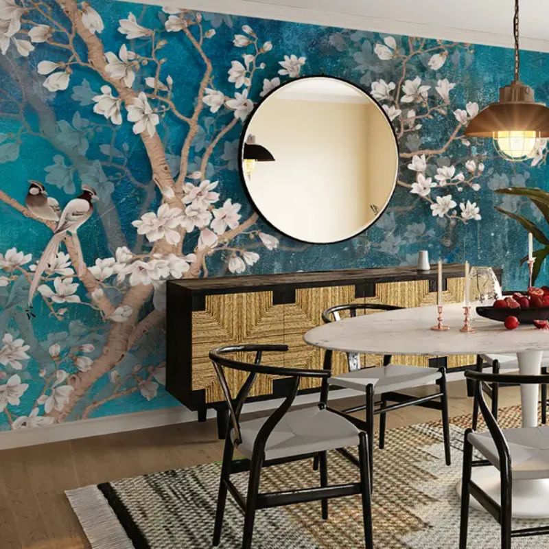 Flower, Water And Branch