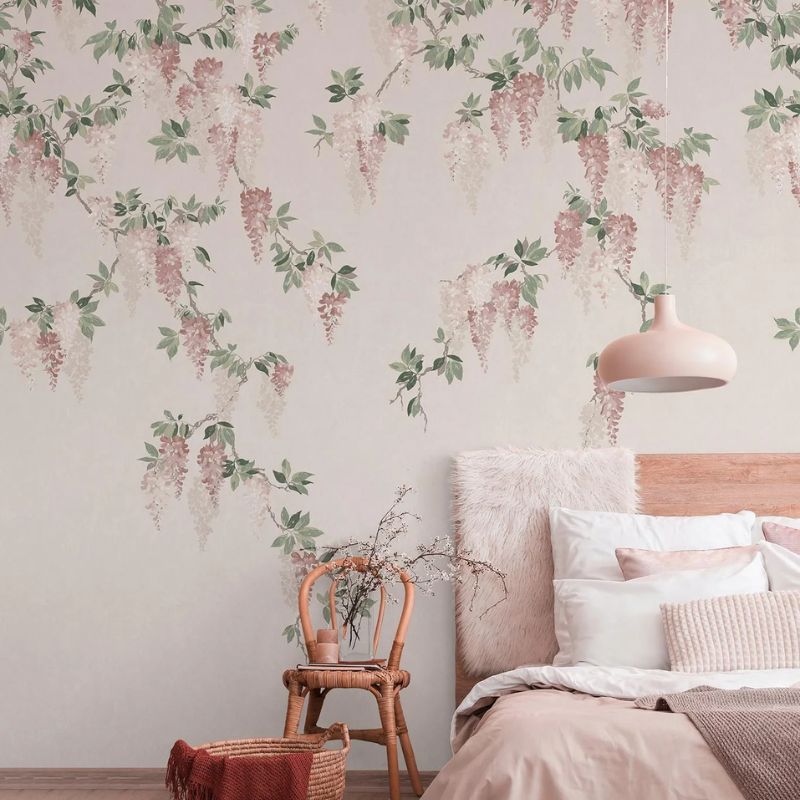 Advantage Wisteria Blush Wall Mural - Image 3