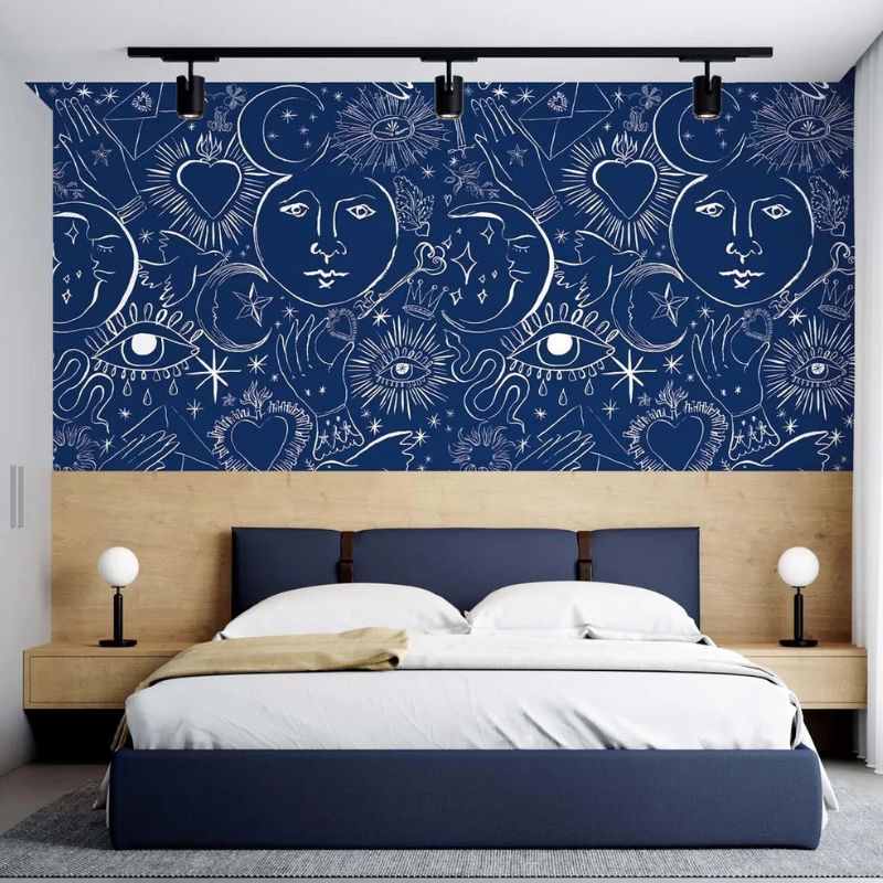 Papermint Mystic Blue Wall Mural