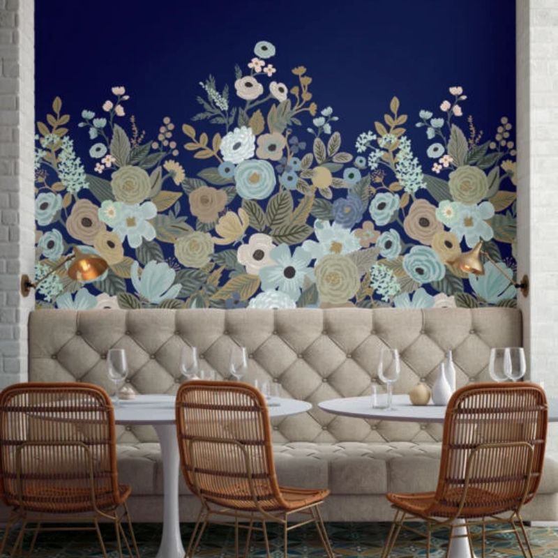 Rifle Paper Co. Garden Party Navy Wall Mural
