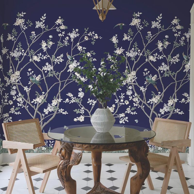 Ronald Redding Designs Lingering Garden Navy