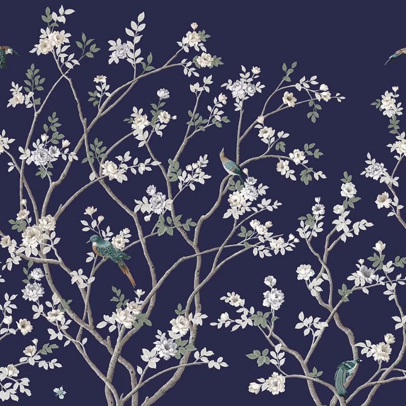 Ronald Redding Designs Lingering Garden Navy - Image 2
