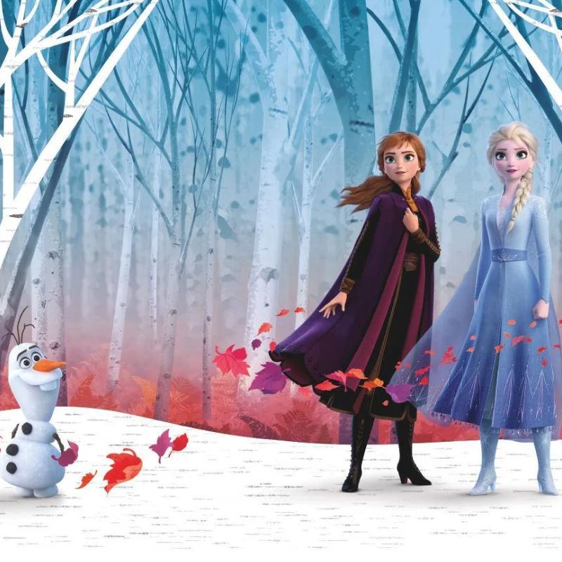 Roommates Frozen Woodland Tree Blue Peel & Stick
