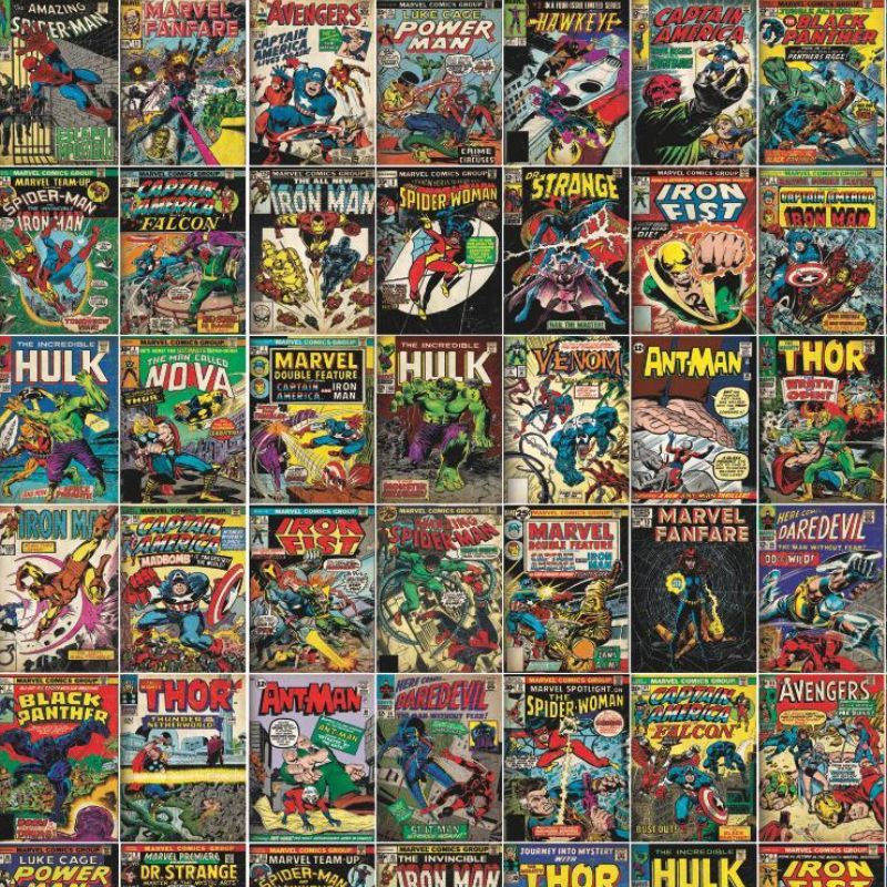 Roommates Yellow Marvel Comic Cover Wall Mural