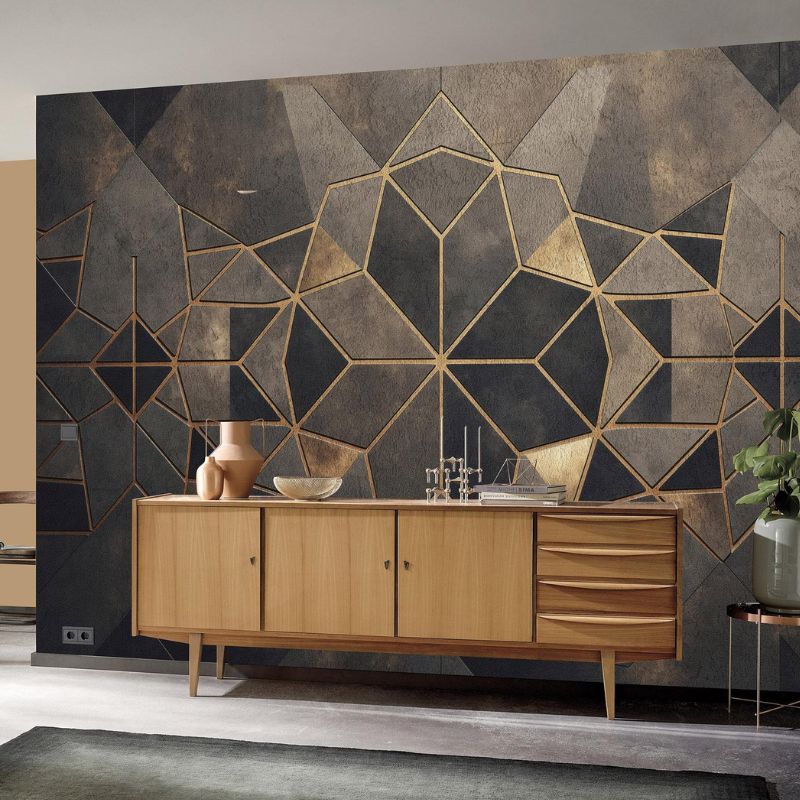 Veer Decor Gilded Star Gold Wall Mural