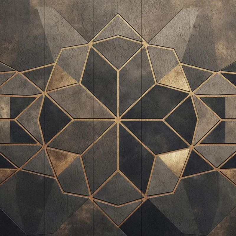 Veer Decor Gilded Star Gold Wall Mural - Image 4