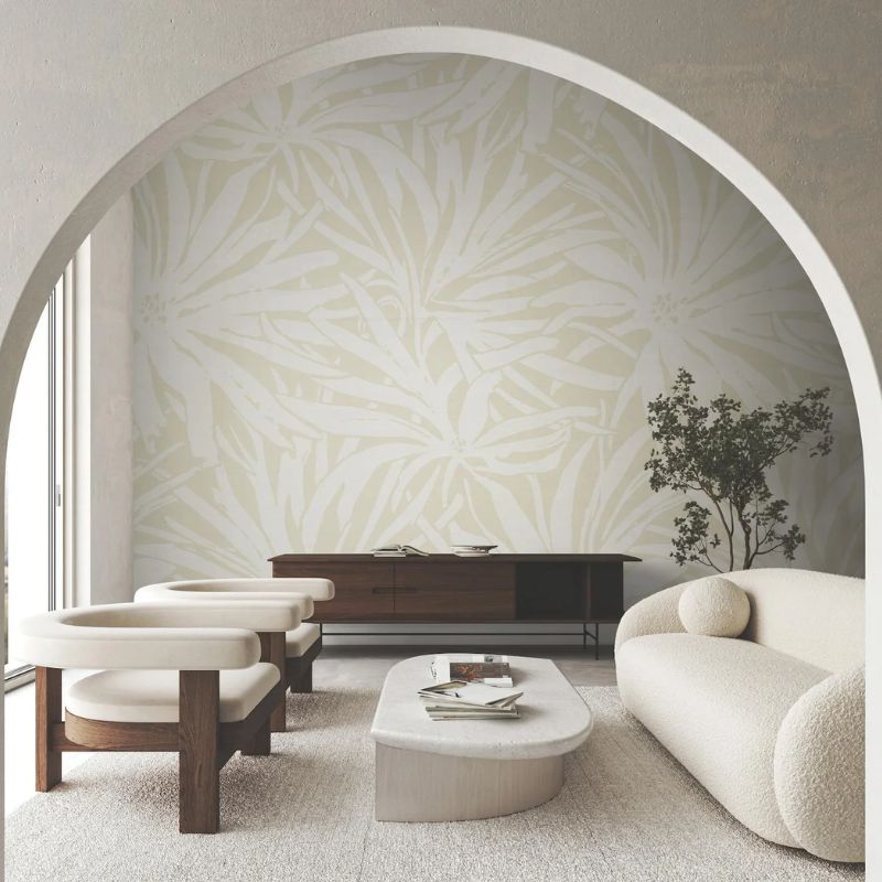 York Wallcoverings Floral Canopy Beige Mural