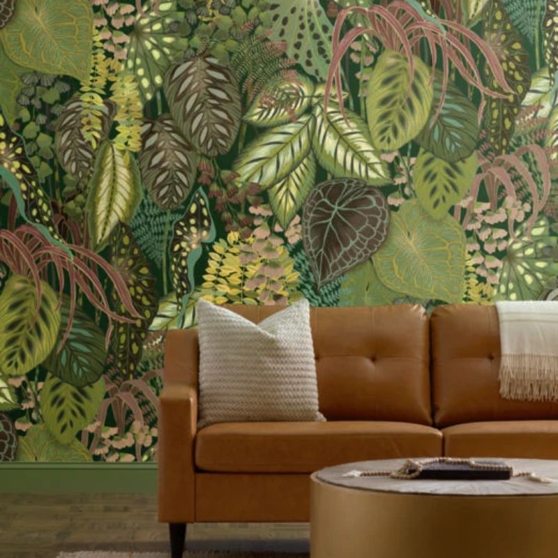 York Wallcoverings Greenery Jade Wall Mural